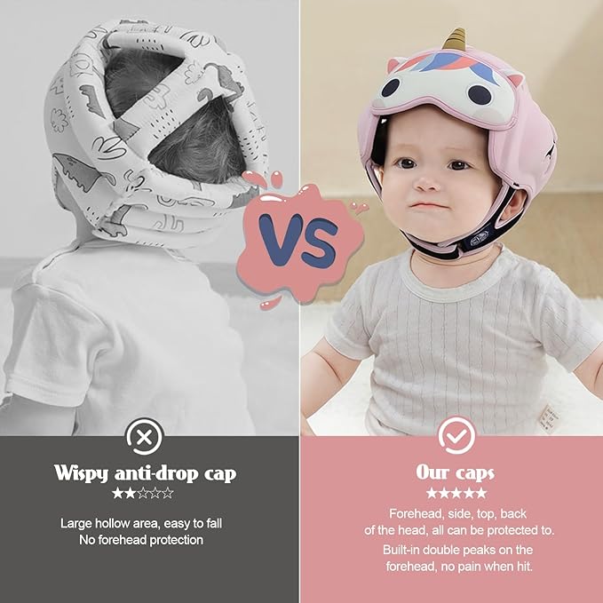 MamboBaby Head Protector Helmet, Breathable Baby Head Protector for Crawling and Walking, Infant Soft Helmet, Anti-Collision, Ultra-Lightweight, Expandable and Adjustable Age 10-24 Months