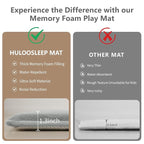 Baby Play Mat for Floor,Extra Large 79"×118" Tummy Time Mat,Thicker Memory Foam Mat for Toddler,Infant,Kids,Water Repellent Ultra Soft Coral Velvet,Non-Slip Backing Safe for Crawling(Light Grey)