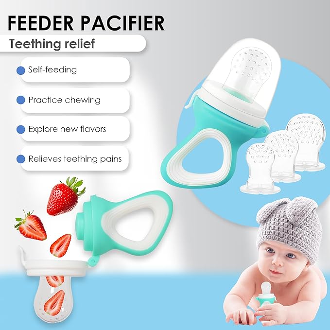 Bluet B- Silicone Baby Feeding Set with Pacifier - Baby Led Weaning Supplies - Baby Spoons, Suction Bowl - Plate - Baby Utensils Set - Silicone Feeding Set for Baby First Foods - 11pcs - Beige