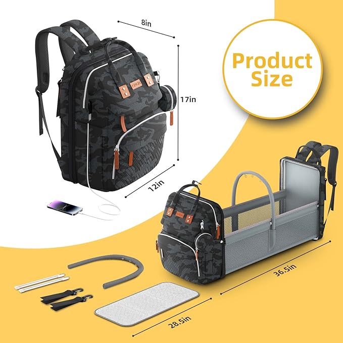 Diaper Bag Backpack, Large Diaper Bag, Multifunctional Diaper Bag