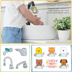 Blue Toddler Step Stool for Bathroom Sink, 2 Step Stool for Kids Kitchen Sink, Heavy Duty Stepping Stool for Toddlers Toilet Potty Training (2 Pack, White-Blue)