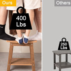 HDPS Shower Bench Seat for Inside, Waterproof Poly Lumber Shower Stool for Shaving Legs, Bathroom Foot Rest with Storage Shelf, Plastic Bath Chair Seat for with Adjustable Feet, No Maintenance, Brown