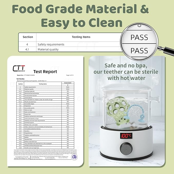 Baby High Chair Suction Toys Teething Chew - Baby Table Toys, Teething Toys Silicone Teethers, Food Grade Silicon for 6 12 18 Months (Green Blue)