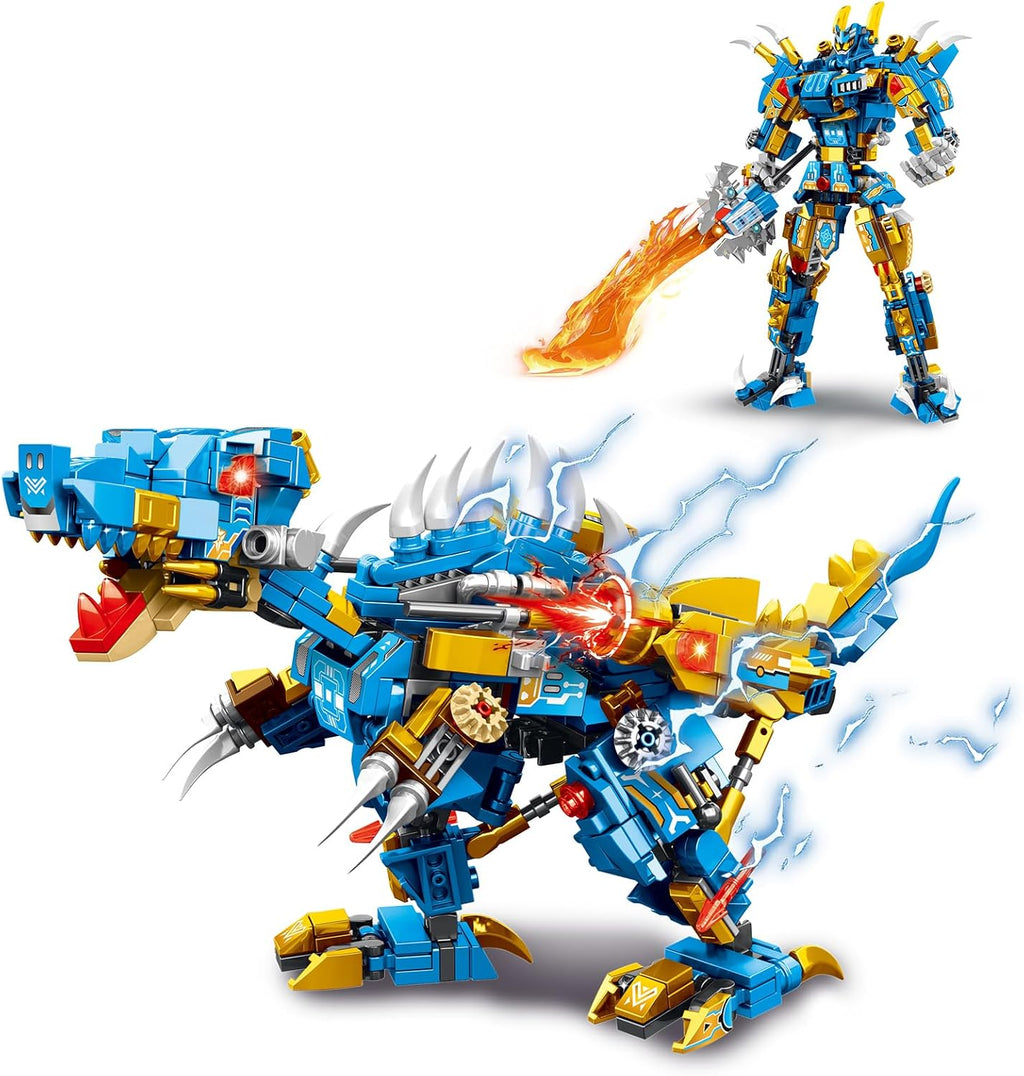 STEM 2 in 1 Spinosaurus Dinosaur Building Kits, Transforming Mech Robot Building Sets for Kids Boys 6-10, Compatible with Dinosaur, Educational Gift Toy for Adults (502 PCS)