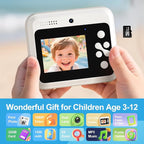 OTJ Kids Camera Instant Print - 1080P Kids Instant Cameras That Print Photos with 32GB Card - Daurable Kid Digital Camera Birthday Gift for Girls and Boys 3 4 5 6 7 8 9 10 Year Old