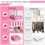 Toddler Booster Seat for Dining Table, Stronger Support Booster Seat for Table Washable 2 Safer Straps Non-Slip Bottom Portable for Kids Baby Increasing Cushion for Travel Home