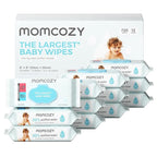 Momcozy Baby Wipes-Extra Large Size Design, 99% Water Based, Unscented & Hypoallergenic, Cleansing & Moisturizing Baby Wipes for Sensitive Skin, 12 Flip-Top Packs (720 Wipes Total)