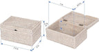 La Jolla Rattan Storage Box for Wet Wipes, Jewelery and More (White-Wash)