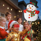 Wernnsai Christmas Piata Large Pull String with Blindfold Bat Cute Snowman Piata for Christmas Party Games White Party Decorations 16.5' x 12.4'