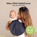 KeaBabies 4-Pack Baby Burp Cloths Baby Girl, Boy - Organic Cotton Burp Cloth, Extra Large, Absorbent, Soft Burping Cloths & Bibs Set for Babies, Newborn Burp Clothes, Thick Burp Rags (Eclipse)