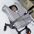Orzbow Winter Car Seat Cover - Baby Car Seat Cocoon Cover for Boys & Girls, Warm Carseat Canopy Cover to Protect Baby from Wind, Rain & Snow, Waterproof, Universal Fit for Infant Car Seat, Light Grey