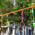 Kids Ninja Monkey Bars 2 Packs for Slackline Accessories for Slackline Obstacle Course for Backyard Attachments to Most Any Home Playground Equipment Sets