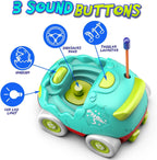 Remote Control Car for Toddlers Toddler Toys for 18+Months RC Cars with LED Lights & Music Dinosaur Toy for Kids Green