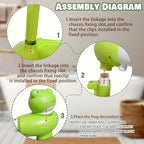 Baby Shower Stand Adjustable Toddler Shower Standing Support with Anti-Slip Base Infants Bath Support for 8-36 Months Portable Bath Helper (Frog)