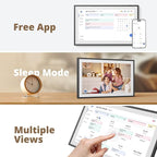 Dragon Touch 15.6" Digital Calendar Chore Chart – 1080P Full HD Interactive Touchscreen, Smart Family Planner, Hearth Display Digital Calendar Wall & Desk Mountable for Seamless Scheduling Black