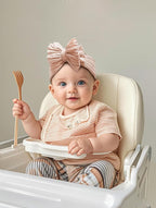 Baby Nylon Headbands Soft Hair Bow Elastics Hairbands Accessories for Baby Girls Newborn Infant Toddler Kids (Pink)