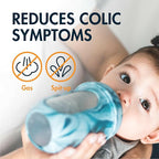 Boon Nursh Reusable Silicone Pouch Baby Bottles - Medium Flow Nipple - Silicone Baby Bottle Pouch and Nipple - Baby Feeding Essentials - Tie Dye - 3-6 Months - 3 Count - 8 Ounce