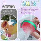 Small Soft Bath Toys for Toddlers 1-3 - Super Easy to Clean Water Table Toys Baby Tub Swimming Pool Toy Fun Tactile Training Newborn Gifts, 3Packs (Pink)