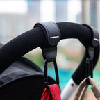 （4-Pack） Baby Stroller Hooks Clip or Hanging Diaper Bag Universal Hooks Accessories for Stroller and Car or Shopping Cart (Black and Brown)