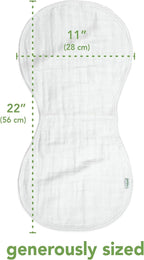 green sprouts Organic Cotton Muslin Burp Cloths, Adult Use Only, Hypoallergenic, Standard 100 by Oeko-TEX® Certified, Tested for Hormones Large