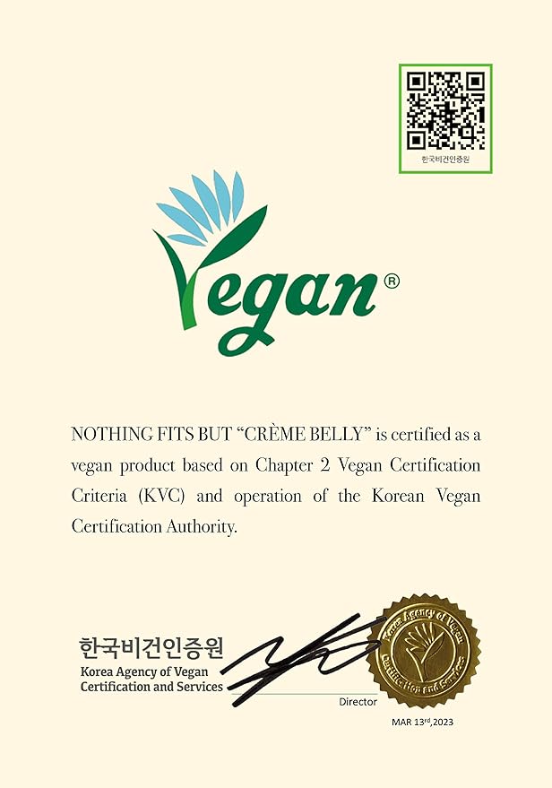 NOTHING FITS BUT Crème Belly Botaniceutical Maternity Herbal Vegan Cream for Stretch Marks Cream for Pregnancy with Rosemary, Green Tea and Chamomile Extracts (6.8 fl oz / 200ml)