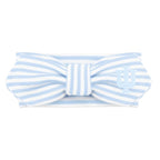 Creative Knitwear Indiana Hoosiers Infant Girls Light Blue/White Striped Hair Knot Headband Embroidered Logo - Size Newborn - 4T