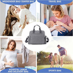 GOGOSO Crossbody Small Diaper Bag, Cute Mini Baby Diaper Tote Bags with Insulated Pockets for Traveling Outdoor Parent,l, Baby Necessities Bag