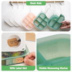 haakaa Silicone Baby Food Freezer Tray with Lid by haakaa - Perfect Storage Container for Homemade Baby Food, Vegetable & Fruit Purees, and Breast Milk, Blush