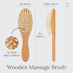 Natemia Wooden Baby Hair Brush & Comb Set for Newborns - Soft Bristle, Toddler Cradle Cap Brush - Toddler Comb - Perfect Baby Shower Registry Gift Set