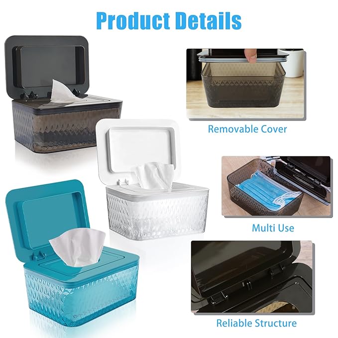 Wet Baby Wipes Dispenser - Large Capacity Wipe Holder Seal-Designed Dust-Proof Wet Wipes Container Keep Diaper Wipes Fresh