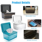 2 Pack Wet Baby Wipes Dispenser - Large Capacity Wipe Holder Seal-Designed Dust-Proof Wet Wipes Container Keep Diaper Wipes Fresh