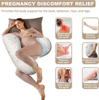 Pregnancy Pillows for Sleeping, Maternity Pillow for Pregnant Women, Support for Back, Legs, Belly, HIPS for Pregnant Women