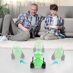 ALLCELE Robot Toys, Rechargeable RC Robot for Boys and Girls, Remote Control Toy with Music and LED Eyes, Gift for Children Age 3 Years and Up - Green
