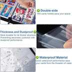 Football Card Binder, 9 Pocket Trading Card Binder with 50 Removable Sleeves Fits 900 Cards, Sports Card Collection Binder Album for Cards Case Organizer Boys Girls Toys Gift (Blast 9 Pocket)