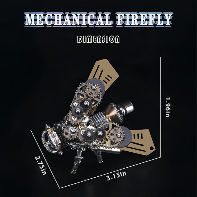 Adult 3D Metal Puzzle, Punk Insect Model Set, 3D Metal Puzzle Mechanical Insect Building Blocks, Fun DIY Assembly, high-end Men's Gifts.