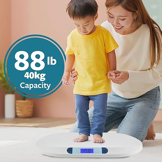 Smart Weigh Digital Baby Scale Infant Scale for Weighing Pet Scale for Puppy and Cat Accurate Digital Scale in Pounds Ounces Kilograms Holds Up to 44 Lbs Multi-Function with Hold Function