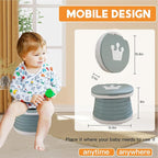 Travel Potty for Toddler, Portable and Foldable Toilet, Apply to Seat Emergency Toilet for Car, Camping, Outdoor, Indoor (grey, small)