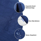 Baby Play Mat for Floor,1.3" Thick Elasti-Foam 74×50 Playpen Mat for Toddlers Infant kids,Water-Repellent Soft Coral Velvet for Tummy Time, Non-Slip Backing for Crawling,Tatami Style(Dark Blue)