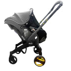 Stroller Sun Shade - Universal UV Protection Cover for Strollers Sunshade with See Through, Clip-On Sun Blocker, Sun Shield for Baby, Breathable Adjustable Fit, Full Coverage, M Black