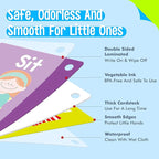 52 PCS Word Flashcards, 52 CVC Words & 52 CVCC, CCVC Words Double-Sided Cards with 2 Rings, Vocabulary Phonics Learning, Educational Tool for Preschool, Kindergarten, Toddlers