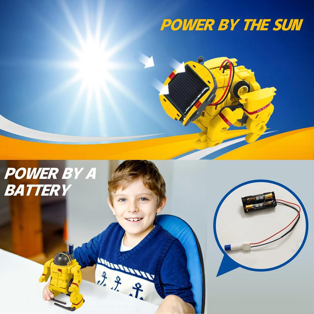 STEM 6-in-1 Solar Power Robotics Set for Kids, DIY Space Engineering Projects & Science Experiments, Educational Birthday Gifts for 8 9 10 11 12 Year Old Boys Girls Teens