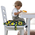 Toddler Booster Seat for Dining Table, Portable Booster Seat for Kitchen Chair, 4 Inch High-Density Foam Cushion with Adjustable Safety Straps and Non-Slip Bottom, Perfect for Kids Travel and Daily