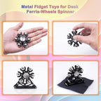 Desk-Fidget-Toys for Ferris-Wheels-Spinner: 4mins Kinetic-Metal-Spinner, Cool-Gadgets-Stuff for Kid Children Teen Adult EDC-Toy, ADHD Tools Stress Relief for Office Home School Men Woman Christmas