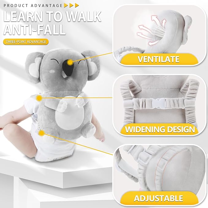 Baby Head Protector,Adjustable Baby Head Protection Backpack (Koala)