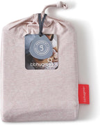 bbhugme Adjustable Nursing Pillow with Two Pink Melange Covers - Breastfeeding and Baby Support