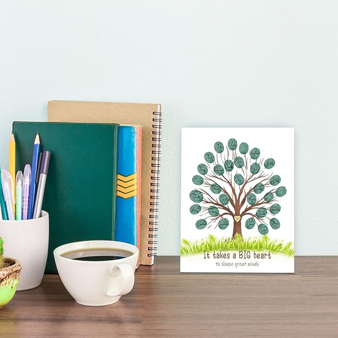 Thank You Gifts for Female Teachers, Fingerprint Creative Art Souvenirs, Teacher Appreciation Gift Ideas, Student DIY Gifts, Teacher Year-End Souvenirs
