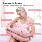 Nursing Pillow for Breastfeeding, Breastfeeding Pillows for More Support for Mom and Baby, with Adjustable Waist Strap