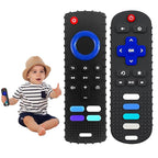 YAPROMO 2Pcs Baby Teething Toys - TV Remote Control Shaped Teethers for 3-18 Babies, Food-Grade Remote Teethers, BPA-Free
