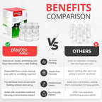 Playtex Baby Nurser Pre-Sterilized Disposable Drop-Ins Baby Bottle Liners, 8 Oz (100 Count), Anti-Colic, Gas Reduction, Easy to Clean, Closer to Breastfeeding, Perfect for Travel and On The Go