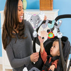 Car Seat Toys, Baby Activity Spiral Hanging Toys for Stroller Car Seat Crib Bar Bassinet Mobile, Musical Elephant Toys for Newborn Infant Boys Girls 0 3 6 12 Months